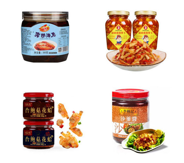 全自動剁椒醬灌裝機(jī)-智能新型剁椒醬灌裝機(jī)生產(chǎn)流水線