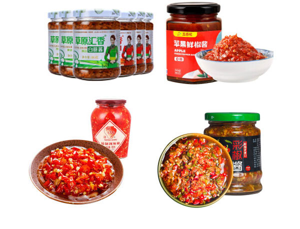 辣椒醬灌裝機樣品圖