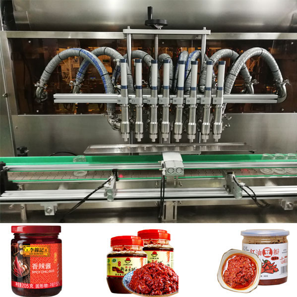 瓶裝辣椒醬灌裝機設備生產(chǎn)線